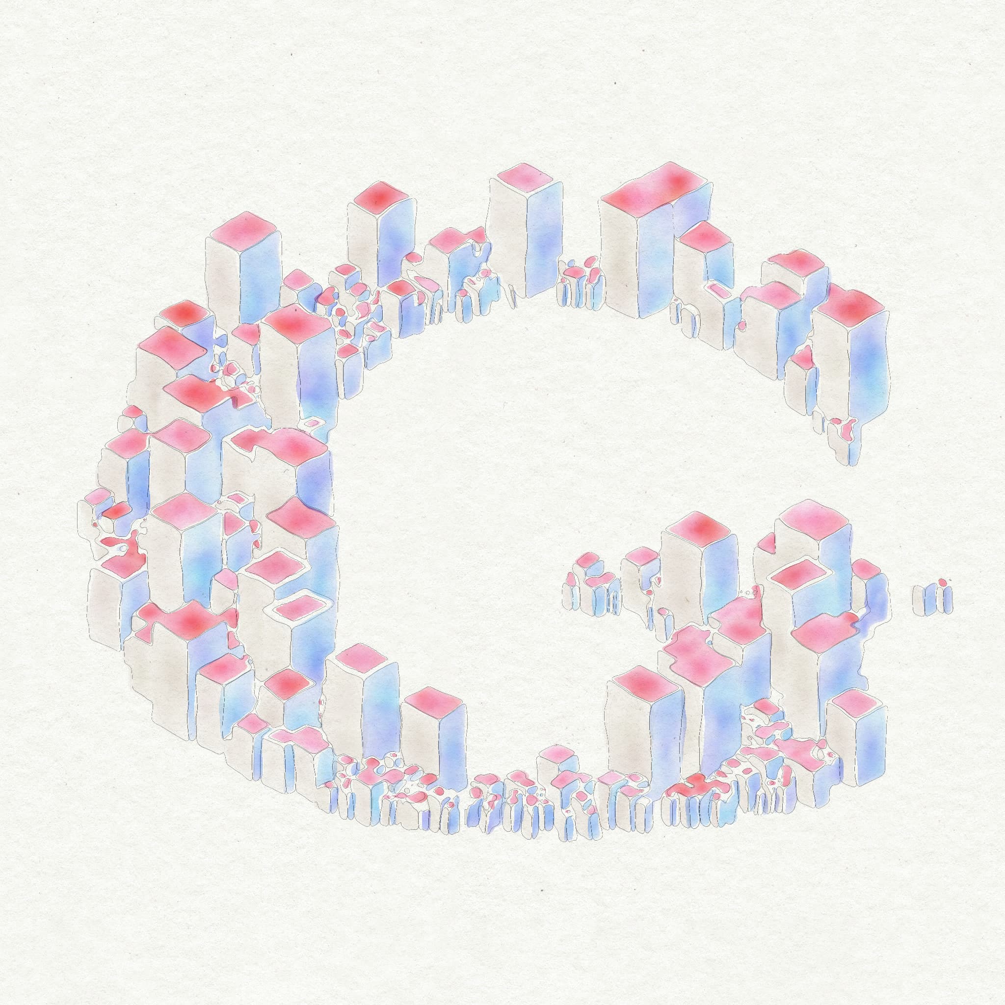 Genuary 2022 - Day 29 - Isometric perspective